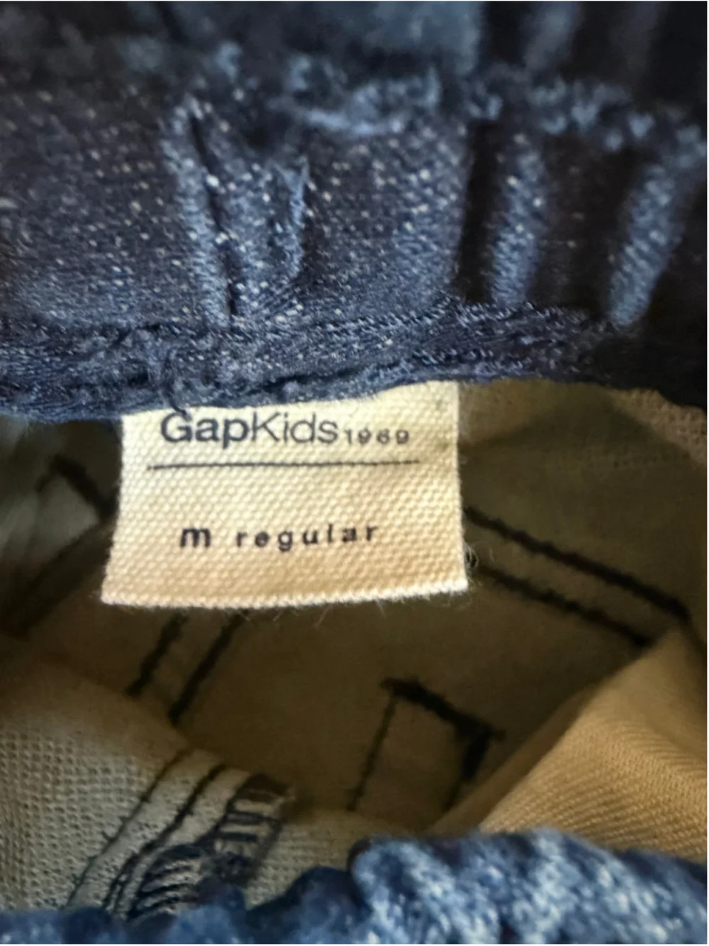 Lot of 2 Gap Kids Moto Jogger Pants Boy in Denim and Olive Green Size M (8-9)